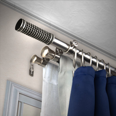 Butler Steel Adjustable Triple Curtain Rod