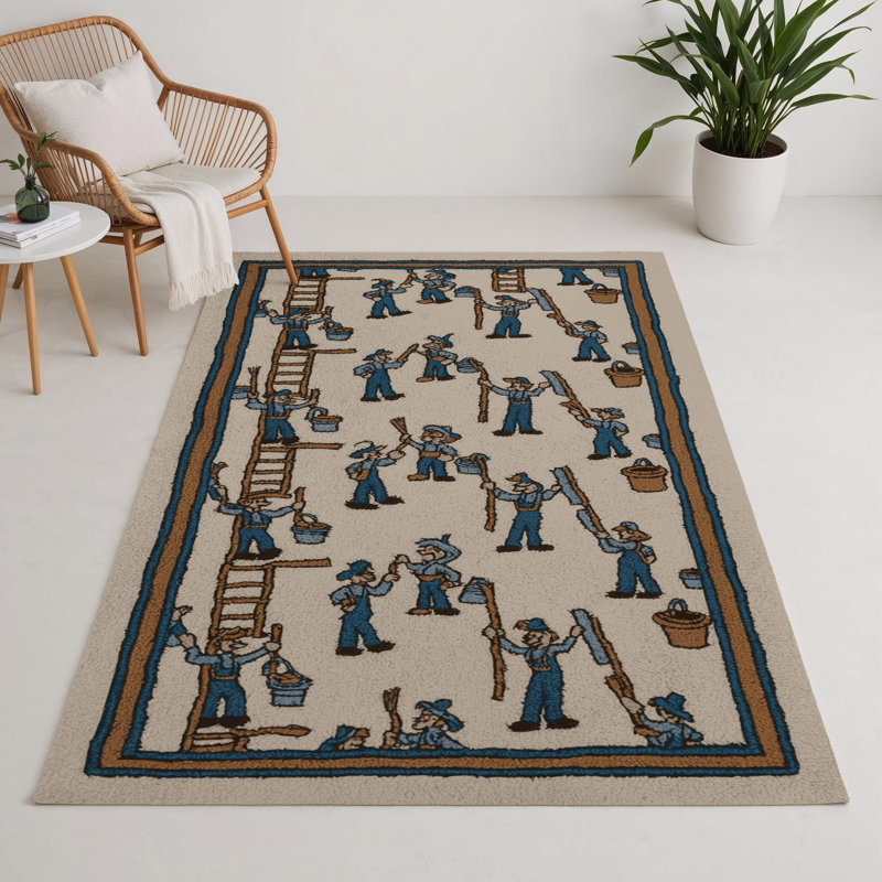 Tapis intérieur et extérieur beige Transport, Rectangle 9 pi x 12 pi