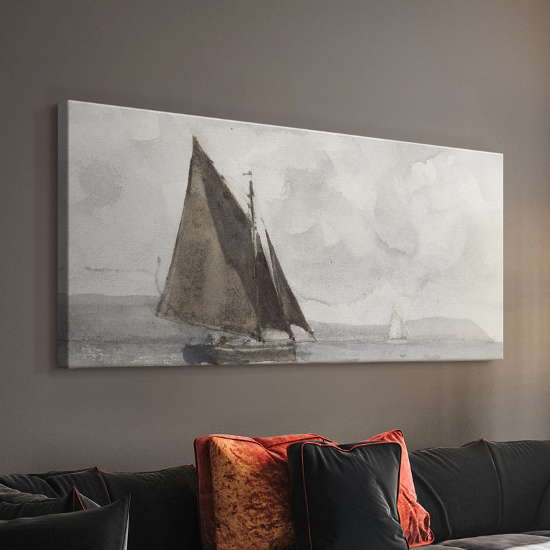 Série nautique-CDII- Toile tendue avec châssis - Prêt à accrocher, H 24 po x l 48 po