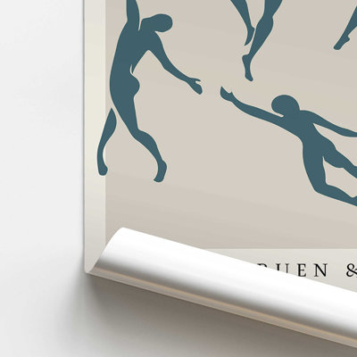 Matisse's La Danse en bleu imprimé minuit dans un cadre
