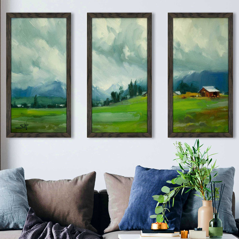 "Wallowa Valley", reproduction sur acrylique 3 pièces, H 25,5 po x l 40,5 po x P 1 po