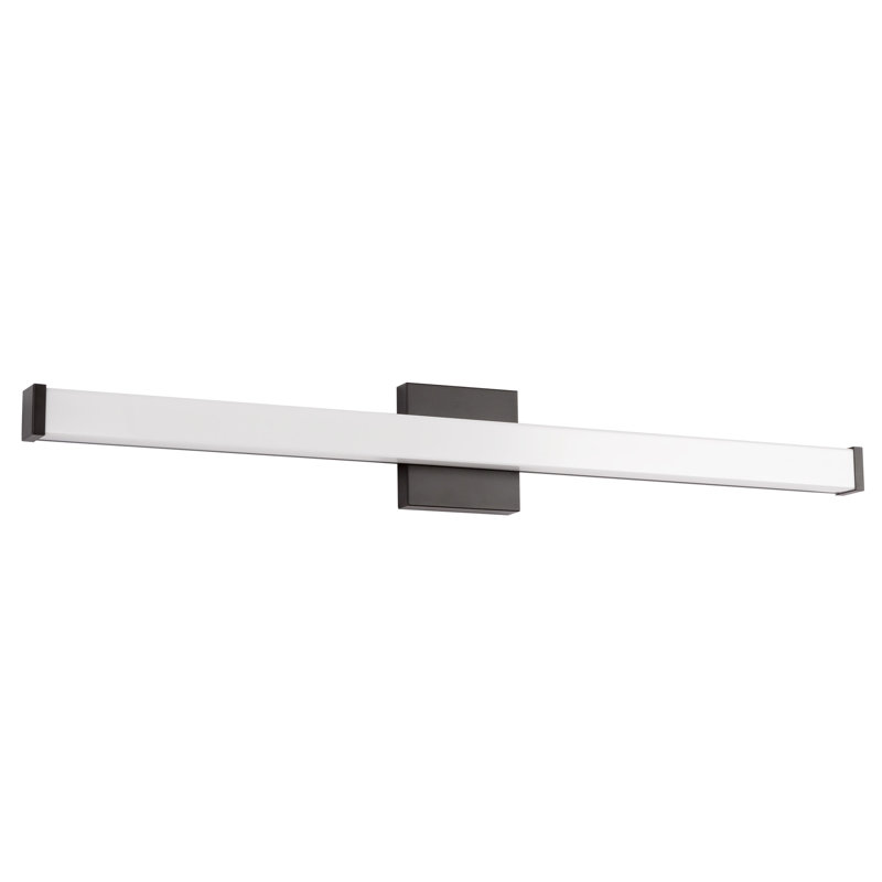 Geri 36-in Black dimmable LED Wall Sconce, Matte Black