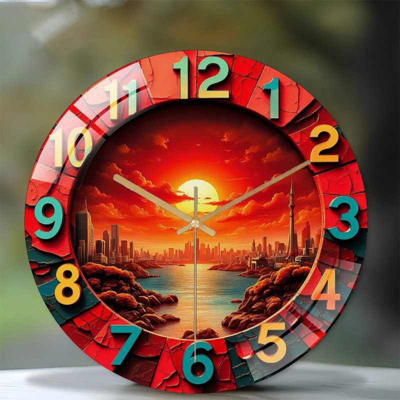 Horloge murale Sunset View