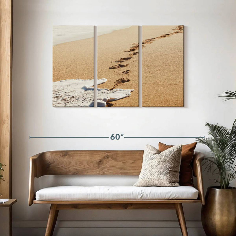 Gillard sable imprime sur la plage, H 28 po x l 45 po
