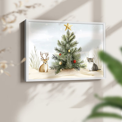 Chirstmas Art-CCXXXV -Framed Print - Restickable