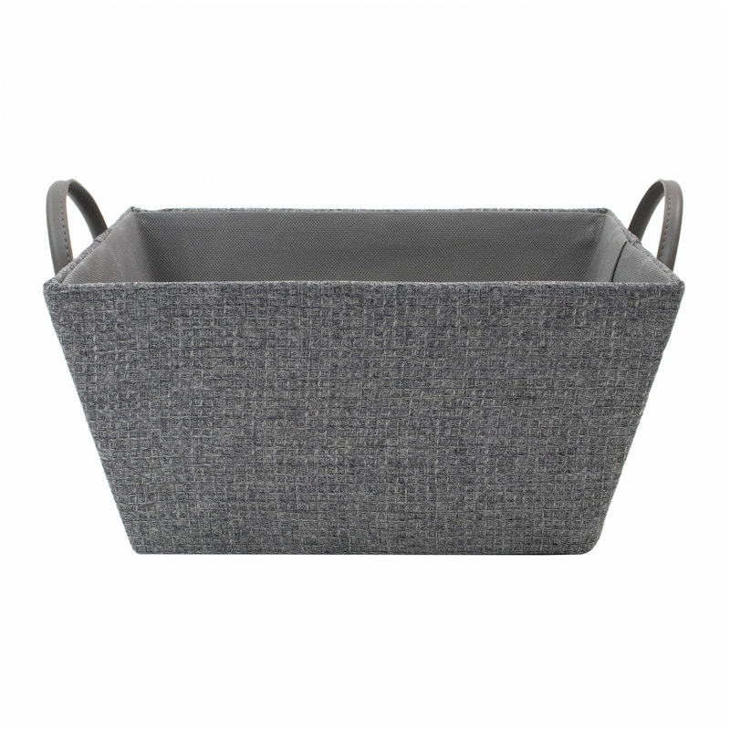 17 Stories Fabric Decorative Basket, Grey