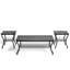 Ensemble de 3 tables basses et tables de bout gris anthracite Aliona, tables d'appoint industrielles modernes avec tablette de rangement, meubles de salon en bois d'ingénierie et en métal-1266735832