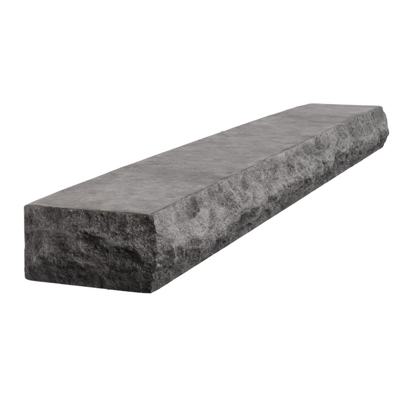 Natural Cut Stone Edge Non-Combustible Mantel Shelf, 72", Greystone