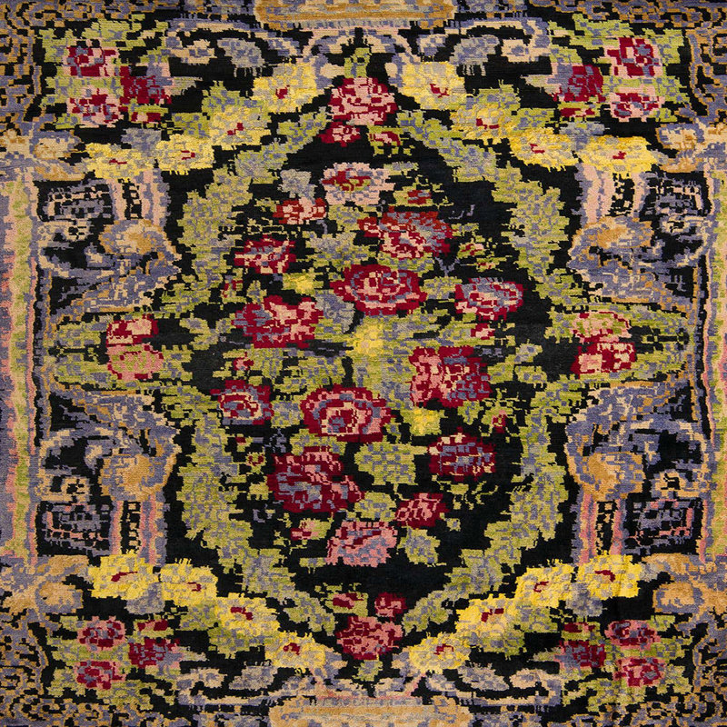 Floral Indoor Rug, Square 7'
