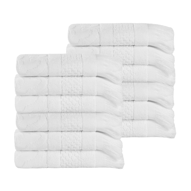 Serviette de bain Rolla, Blanc, Ensemble de serviettes 9 pièces