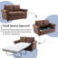 Canapé-lit gigogne Orisfur 57,9 po avec matelas à mémoire de forme simple et deux ports USB, brun, idéal pour le salon-1283719477