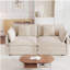 Canapé pour causeuse moderne en tissu pour salon, canapé rembourré à 2 places de grande taille avec 4 coussins, chenille café clair-298016663
