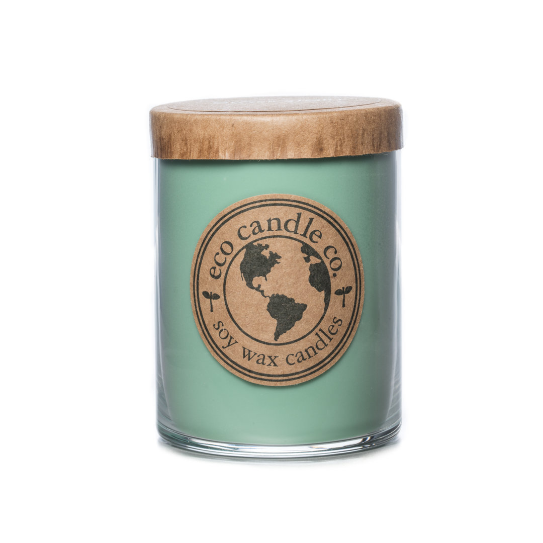 Grass Stain Scented Jar Candle with Glass Holder Eco Candle Co