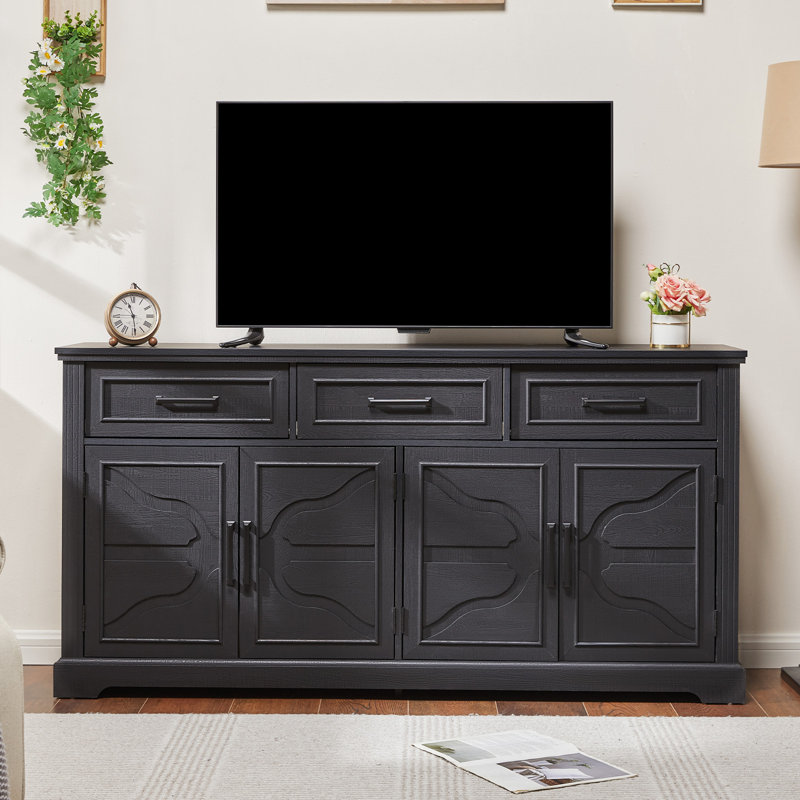 Buffet 63 "avec 3 tiroirs et 4 portes Farmhouse, Blanc