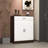 Shoe Rack With 2 White Doors, 4 Wooden Cabinet For Entryway, Ample Storage, Elegant Style Freestanding Storage Cabinet, 4-Layer Drawer, Adjustable Shelves Office, Classic Natural&White Finish