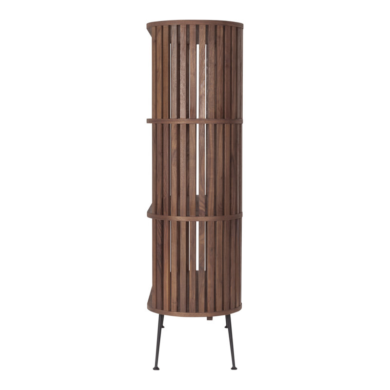 Henrich Solid Wood Bookcase, Light Brown