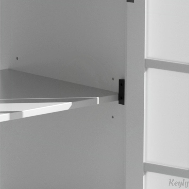 Meuble-lavabo moderne 30 po avec lavabo en céramique, verre trempé flou, Blanc
