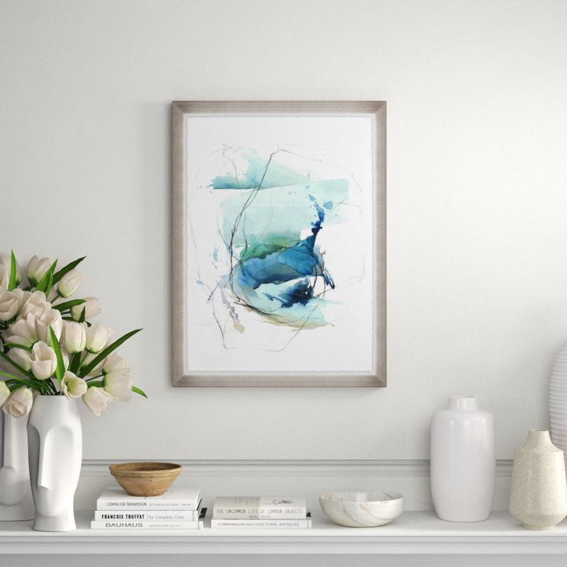 Ocean Voice IV Print by L. Bodine, 63" H x 47" W x 1.5" D, Glass Coat