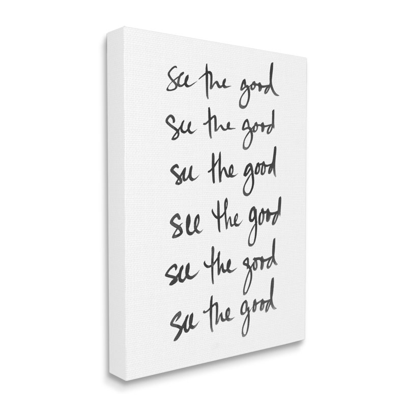 «See the Good», reproduction d'art graphique, H 48 po x l 36 po x 1,5 po, Toile tendue