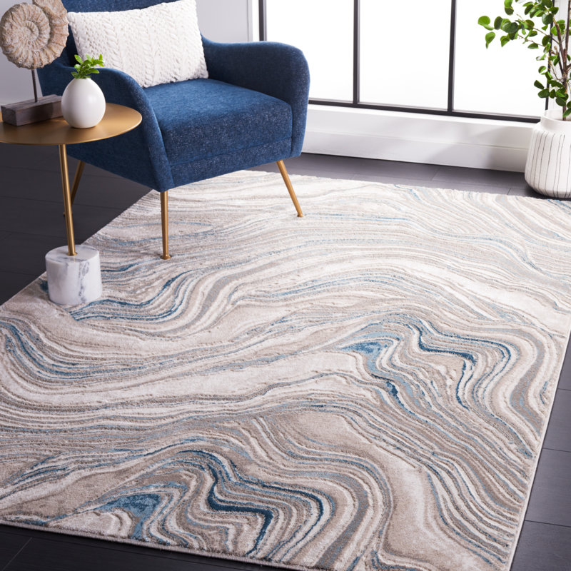 Meadow 500 Performance Abstract Rug, Rectangle 4' x 6'