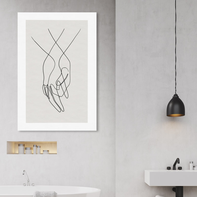 «Hands Shapes», impression sur toile, H 45 po x l 30 po, Toile tendue, Sans cadre