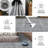 8x10 Rugs Soft Vintage Large Wasahble Area Rug Thin Non-Slip Carpet Rug Dining Grey-1289209520