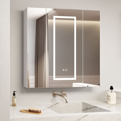 Dareian 80mm W 80mm H Frameless Medicine Cabinet Mirror 5 Fixed