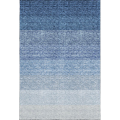 Premium Machine Washable Prisco Blue Rug