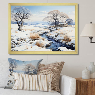 Snow River Winters Solitude sur toile