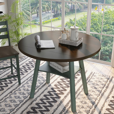 Hadrie Extendable Round Solid Wood Base Dining Table