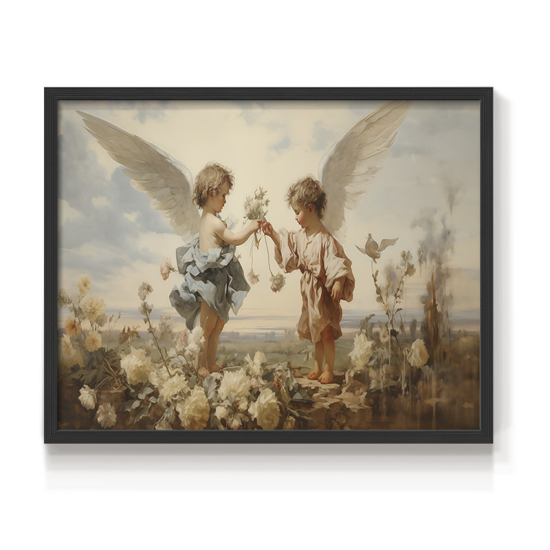Angels From Above-XVII - Reproduction encadrée - Restickable, H 8 po x l 10 po, Cadre noir