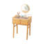 Coiffeuse en bois avec miroir