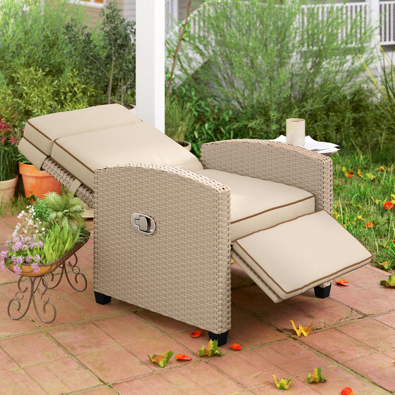 Outdoor Lounge Chair, Beige, Beige