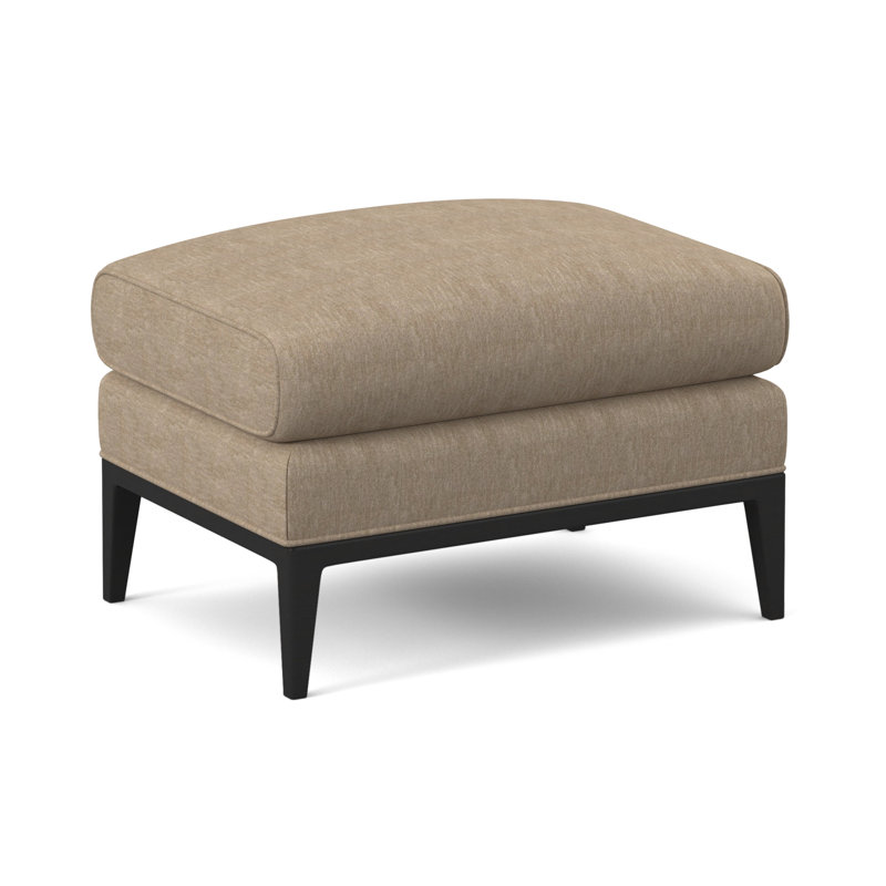 Cooper Ottoman, Tortoise Shell Flax, Espresso