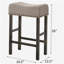 Ensemble de chaises de bar beige et gris vieilli (ensemble de 2 pièces)