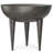 Otto 21"W Graphite Cast Aluminum Modern End Table with Round Top and Powder-Coated Finish