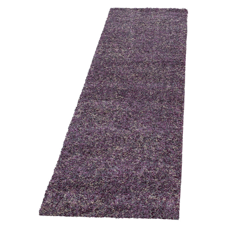 Hearn Shaggy Purple Rug, Runner 80 x 250cm