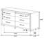 Commode de rangement 6 tiroirs Minimalist