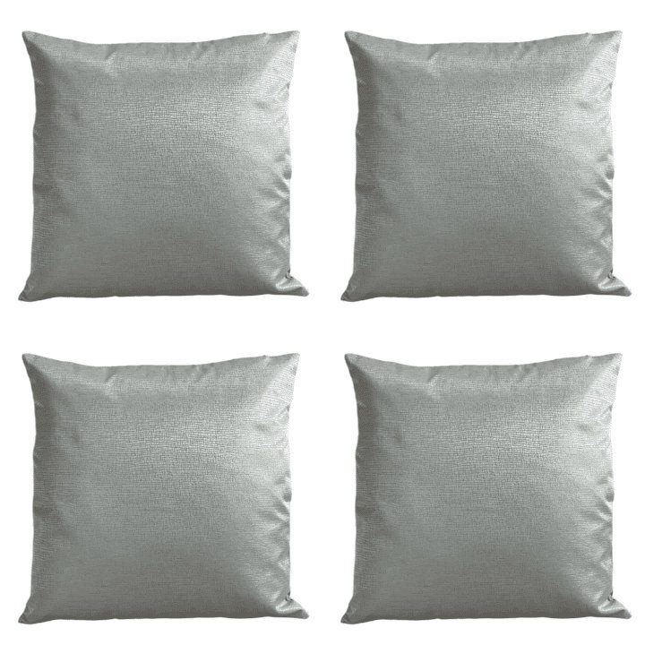 Serel Indoor / Outdoor Silver Square Throw Pillow Cover