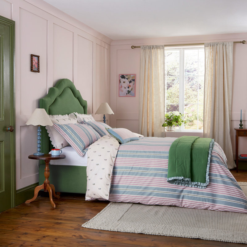 Come Rain Or Shine Cotton Percale Duvet Cover Set, Super King Duvet Cover + 2 Pillowcases