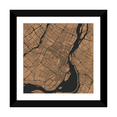 " Montreal Urban Roadway Map (Gold) " by Urbanmap