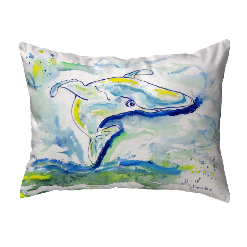  Coussin décoratif intérieur / extérieur Whale, H 16 po x l 20 po x P 6 po