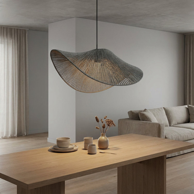 Lustre spectaculaire en dôme gris 1 lumière