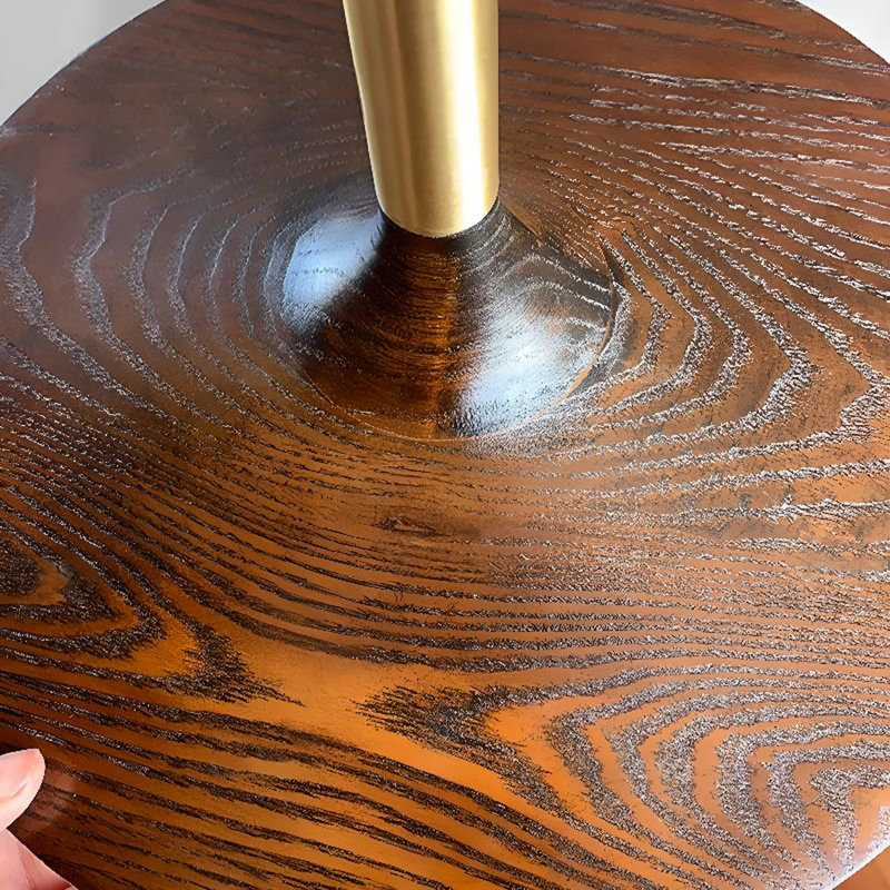 Luminaire suspendu moderne en bois imprimé Mid-Century