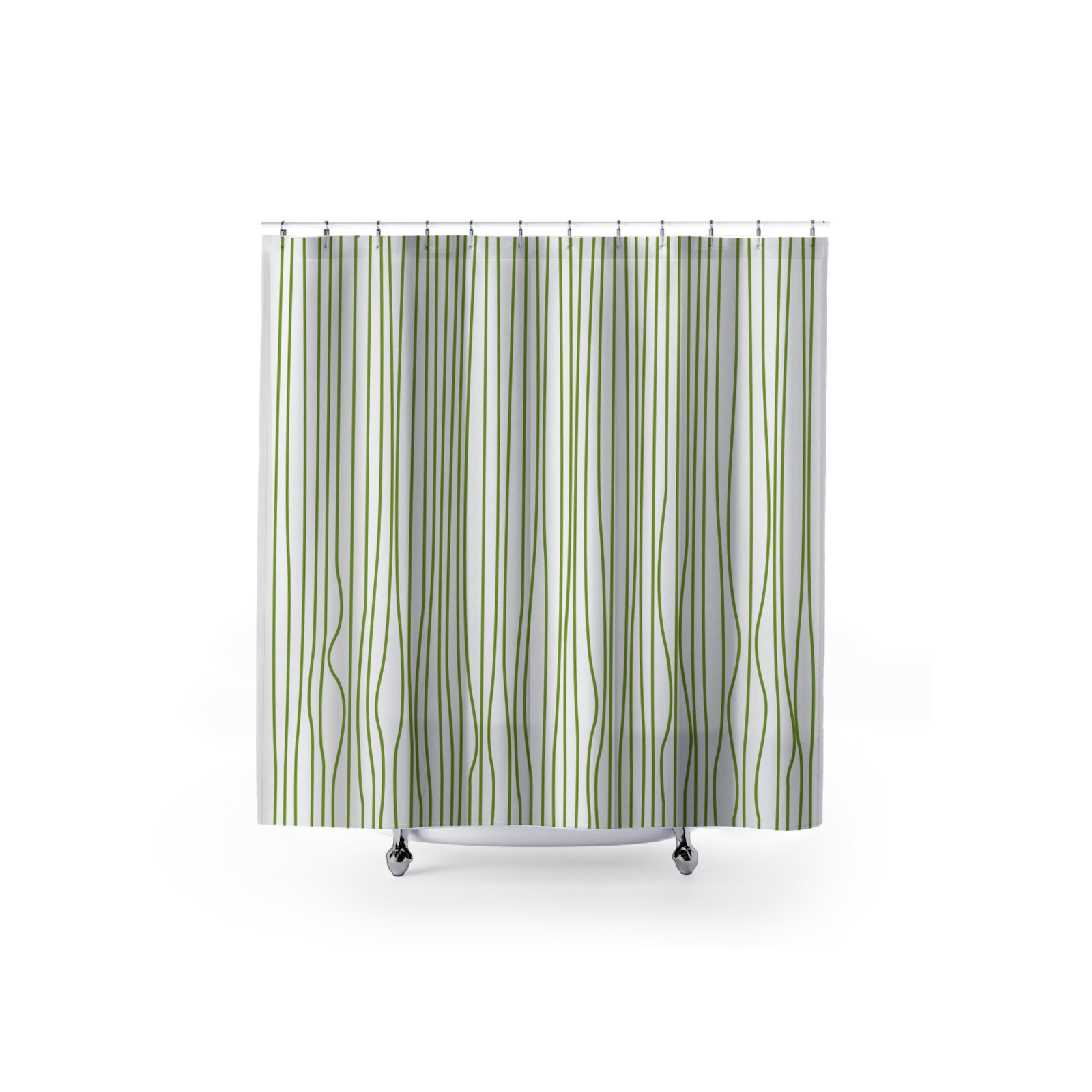 Coco Polyester Shower Curtain, Chartreuse
