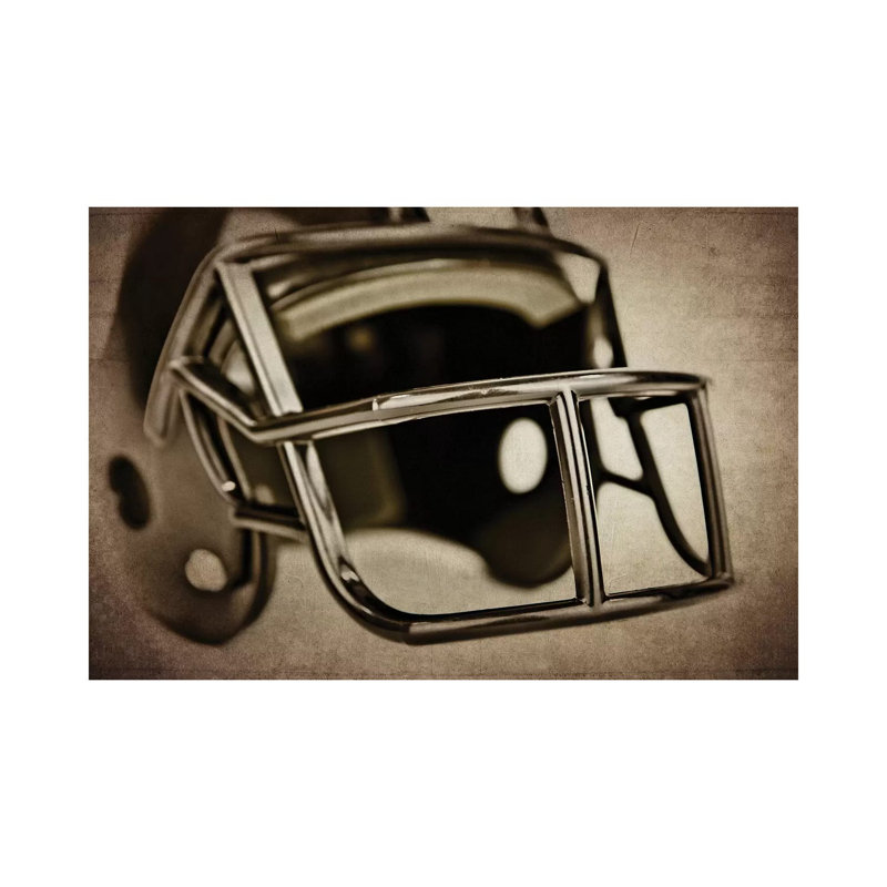 Black Helmet - Wrapped Canvas Print, 20.32cm H x 30.48cm W x 1.91cm D