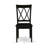 Letitia Dining Chairs - Double Cross Back Wooden Seat Chairs, Set of 2, Black-1990785325-1939731855