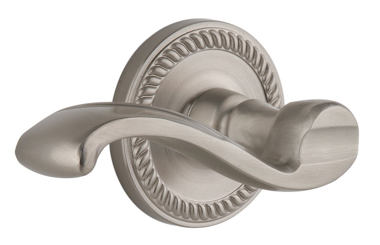 Mannequin double Grandeur Newport Rosette avec levier Portofino, Nickel satiné