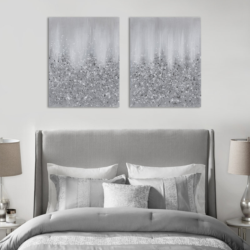 Heavily Embellished 2Piece Canvas Wall Art Set