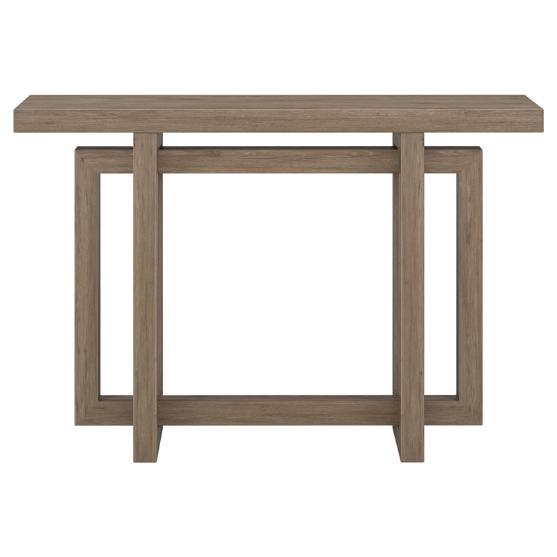 Cesily Rectangular Pine Wood Console Table, Antiqued Gray Oak, 29.5" H x 44" W x 10" D